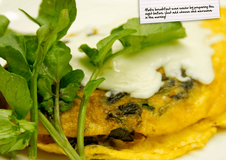 Watercress & Muenster Cheese Omelette
