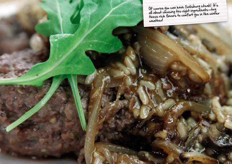 Salisbury Steaks & Mushroom Gravy with Onions & Rice